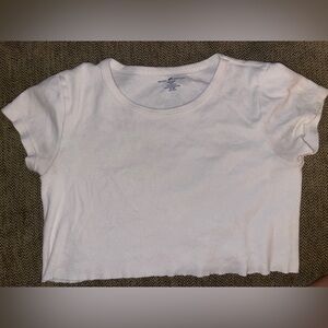 White brandy crop top